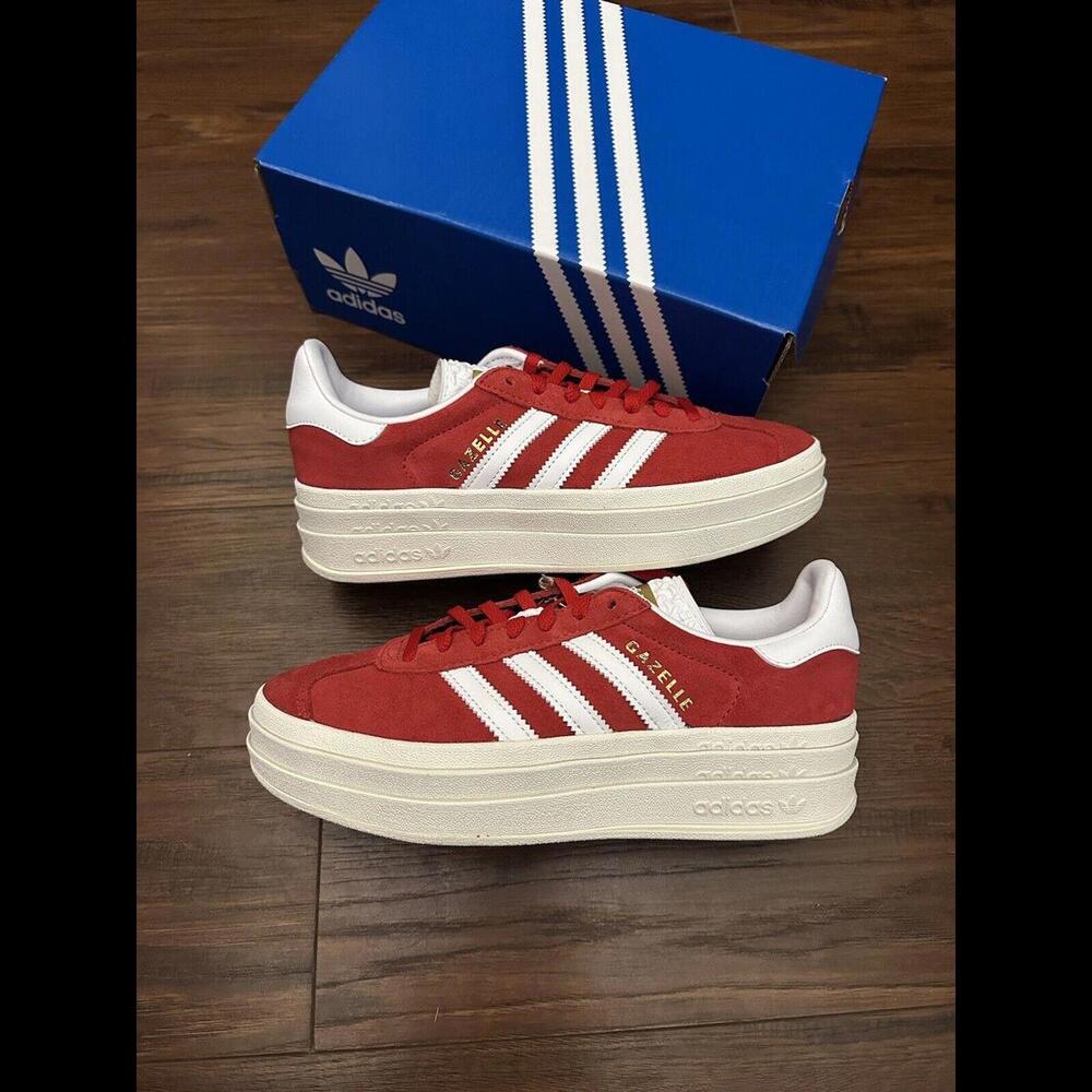 Adidas Gazelle Bold Women Red Cloud White
